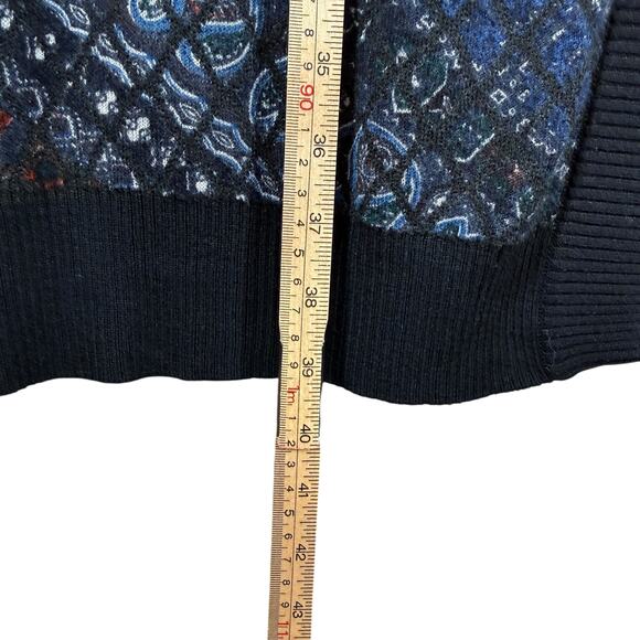 Desigual Longline Duster Cardigan | Navy Wool Blend Knit Sweater | XL - Picture 9 of 11